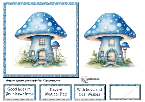Fanciful Fairy House in Blue  (Mix 1) 3