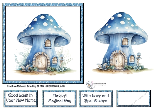 Fanciful Fairy House in Blue  (Mix 1) 4