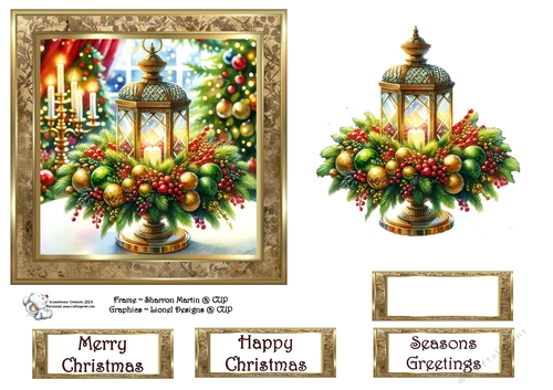 Christmas gold lantern 1