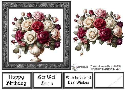 Roses in a Black frame