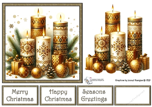 Christmas fancy candles 1