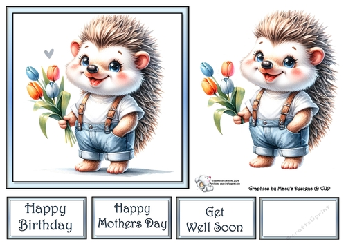Flowers for You Hedgehog