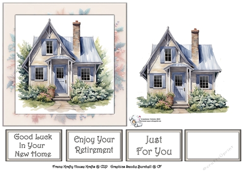 Cottage in a Floral Frame 2