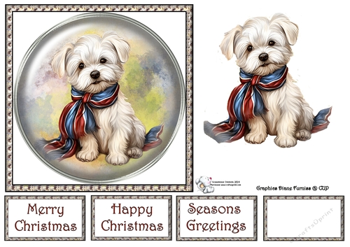 Cute Puppy Glass Buttons 3