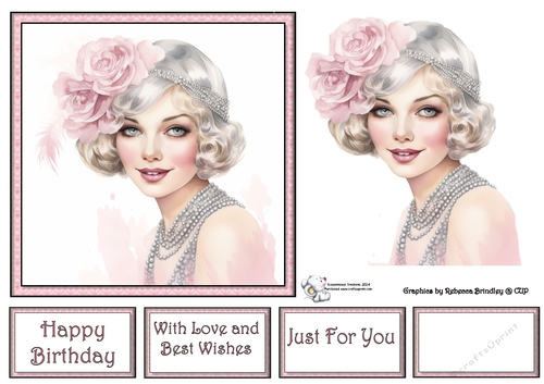 Art Deco Beauty - Pink and White (Mix 2) 1