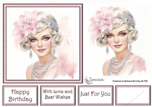 Art Deco Beauty - Pink and White (Mix 2) 3