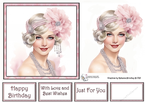 Art Deco Beauty - Pink and White (Mix 2) 4