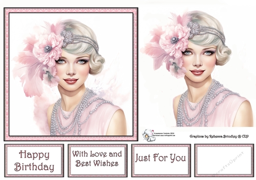 Art Deco Beauty - Pink and White (Mix 2) 5