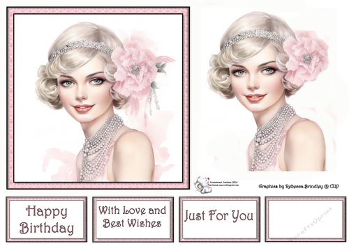 Art Deco Beauty - Pink and White (Mix 2) 7