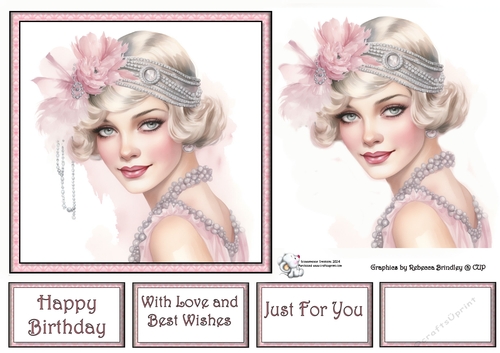 Art Deco Beauty - Pink and White (Mix 2) 8