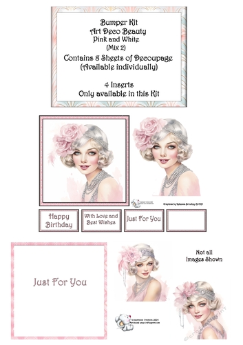 Art Deco Beauty - Pink and White (Mix 2)