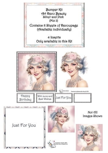 Art Deco Beauty - Silver and Pink (Mix 2)