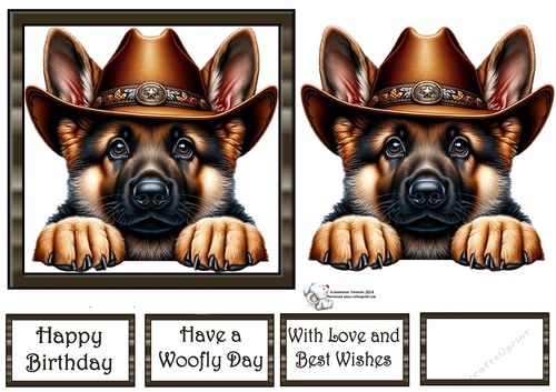 Peeking Cowboy Dog