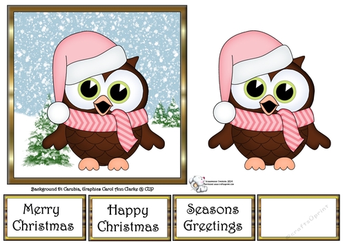 Cute Christmas Little Hoot Owl 2