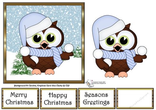 Cute Christmas Little Hoot Owl 4