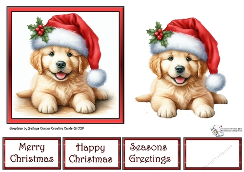 Christmas Puppies - Golden Retriever 1