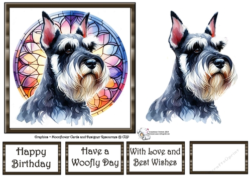 Beautiful Stained Glass Dogs (4) 1