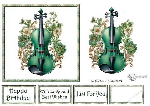 Exquisite Violin in Green Mix (1) 1