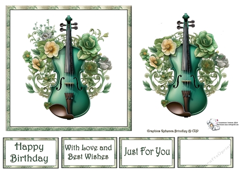Exquisite Violin in Green Mix (1) 2