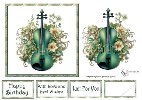 Exquisite Violin in Green Mix (1) 3