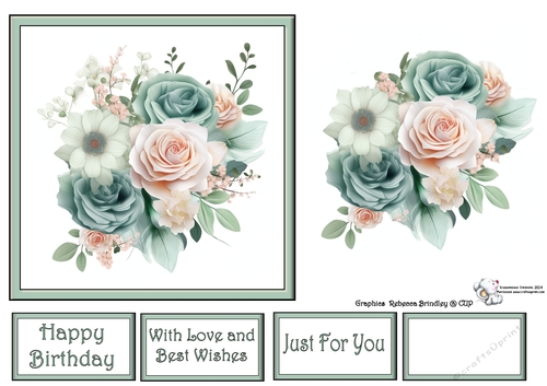 Essential Florals in Mint and Peach (Mix 1) 3