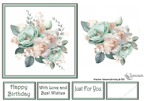 Essential Florals in Mint and Peach (Mix 1) 4
