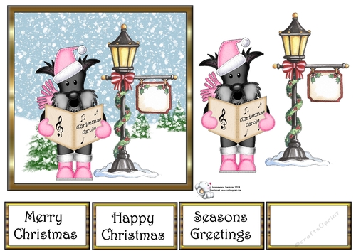 Carol Singing Hamish the Scottie Dog 2