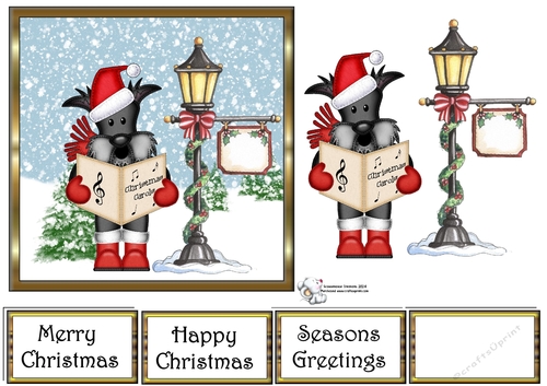 Carol Singing Hamish the Scottie Dog 3