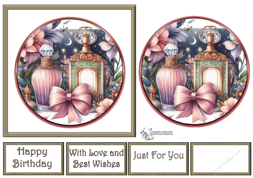 PERFUME BOTTLES IN CIRCLES 5