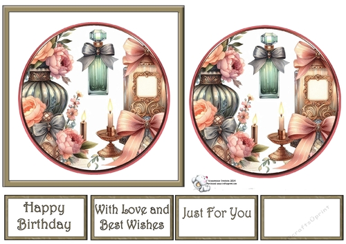 PERFUME BOTTLES IN CIRCLES 6
