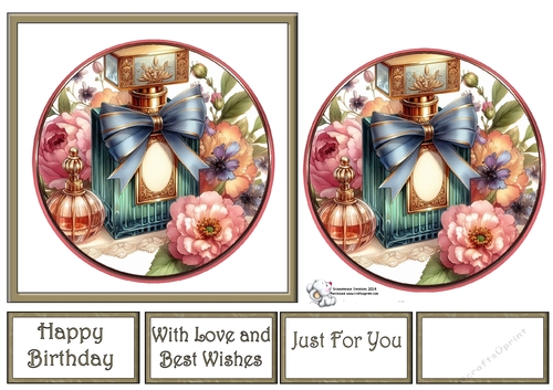 PERFUME BOTTLES IN CIRCLES 7