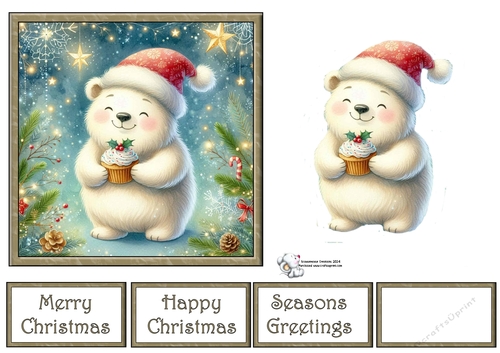 Christmas Polar Bear 02