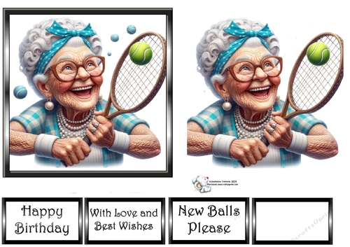 Oldie Tennis Woman