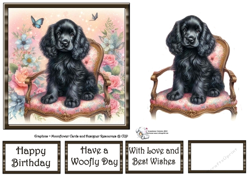 Whimsical Floral Chair Pups (2) 2