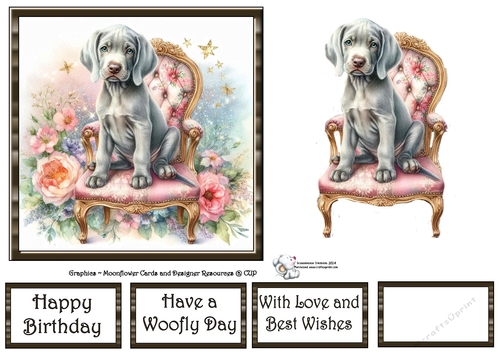 Whimsical Floral Chair Pups (2) 3