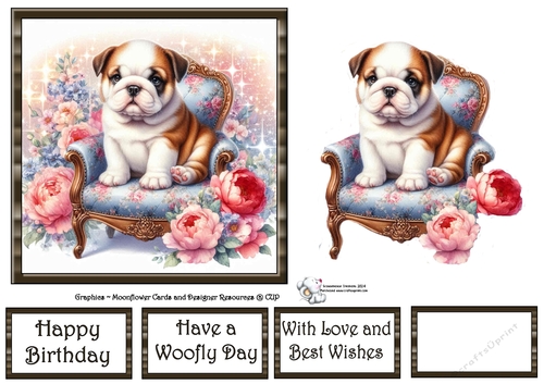 Whimsical Floral Chair Pups (4) 2