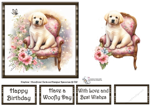 Whimsical Floral Chair Pups (4) 3