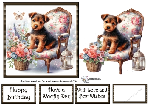 Whimsical Floral Chair Pups (4) 4
