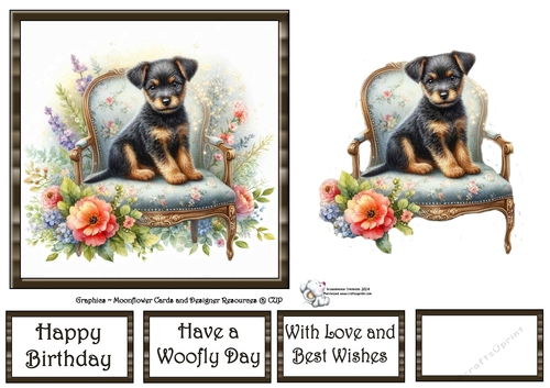 Whimsical Floral Chair Pups (4) 5