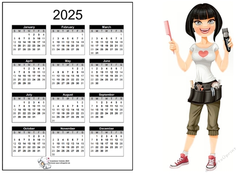 2025 CALENDAR Short Back N Sides