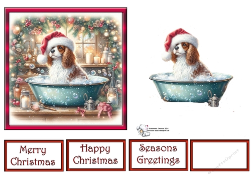 Christmas Bath Dog 4