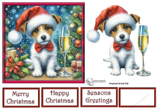 Christmas Champagne Dog 2