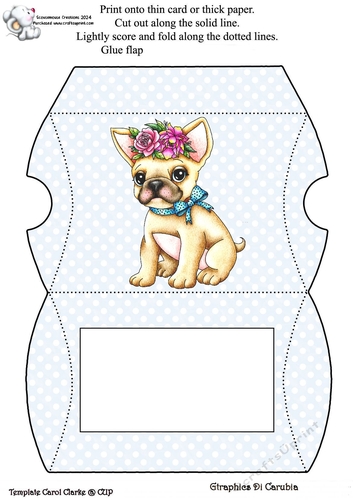 Birthday Pillow Box Rosie the Pug