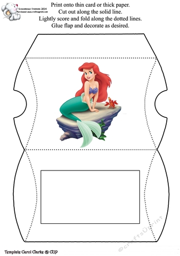 Ink Saver Pillow Box Mermaid Ariel