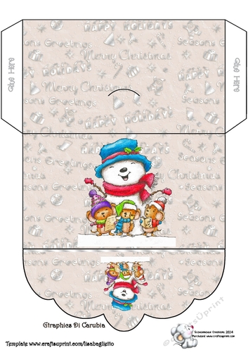 money wallet Silver  Singalong Snowman