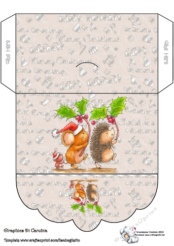 money wallet Silver Christmas Jolly Holly Parade