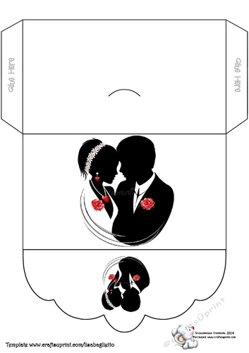 Ink Saver Money Wallet Wedding Embrace
