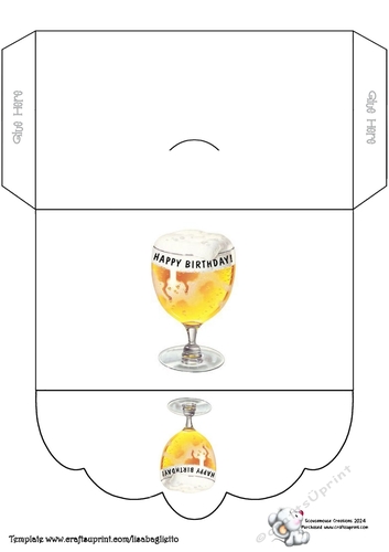 Ink Saver Money Wallet Birthday Beer