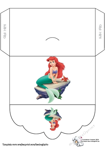 Ink Saver Money Wallet Mermaids Ariel