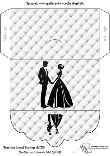 Wedding Silhouette 01 Padded Money Wallet